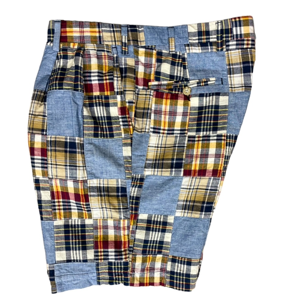 Berle Madras Plaid Patchwork Shorts - Picture 3 of 10